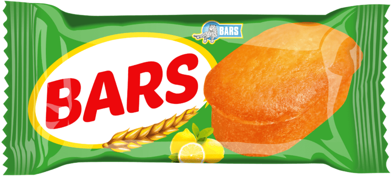 Bars lemon flavored cake